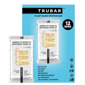 TRUBAR Birthday Cake Protein Bar 1.76oz 12ct